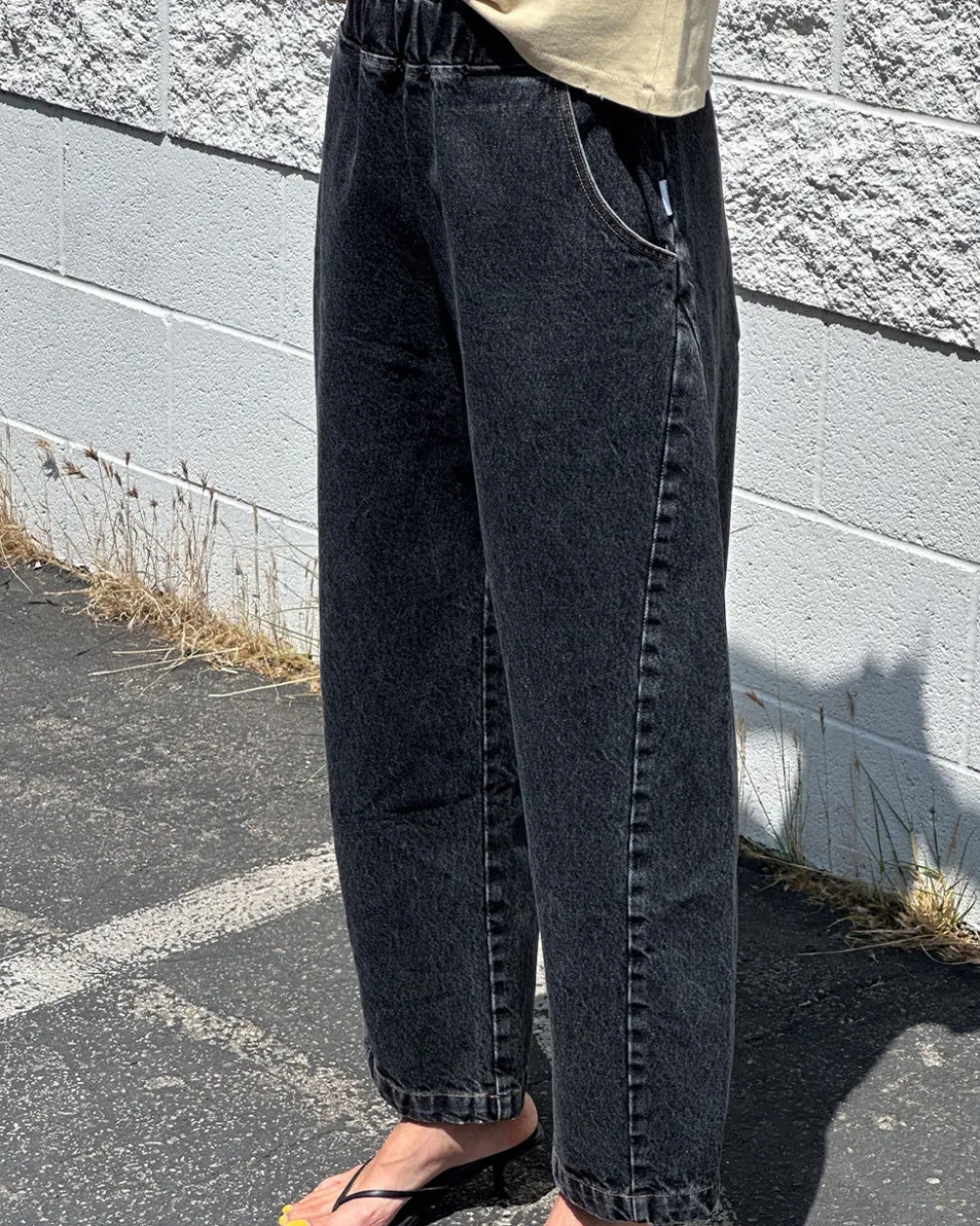 Le Bon Shoppe Arc Pants - Black Denim^ Bottoms