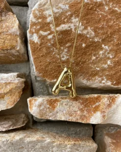 LA Blonde Balloon Initial Necklace^ Jewelry