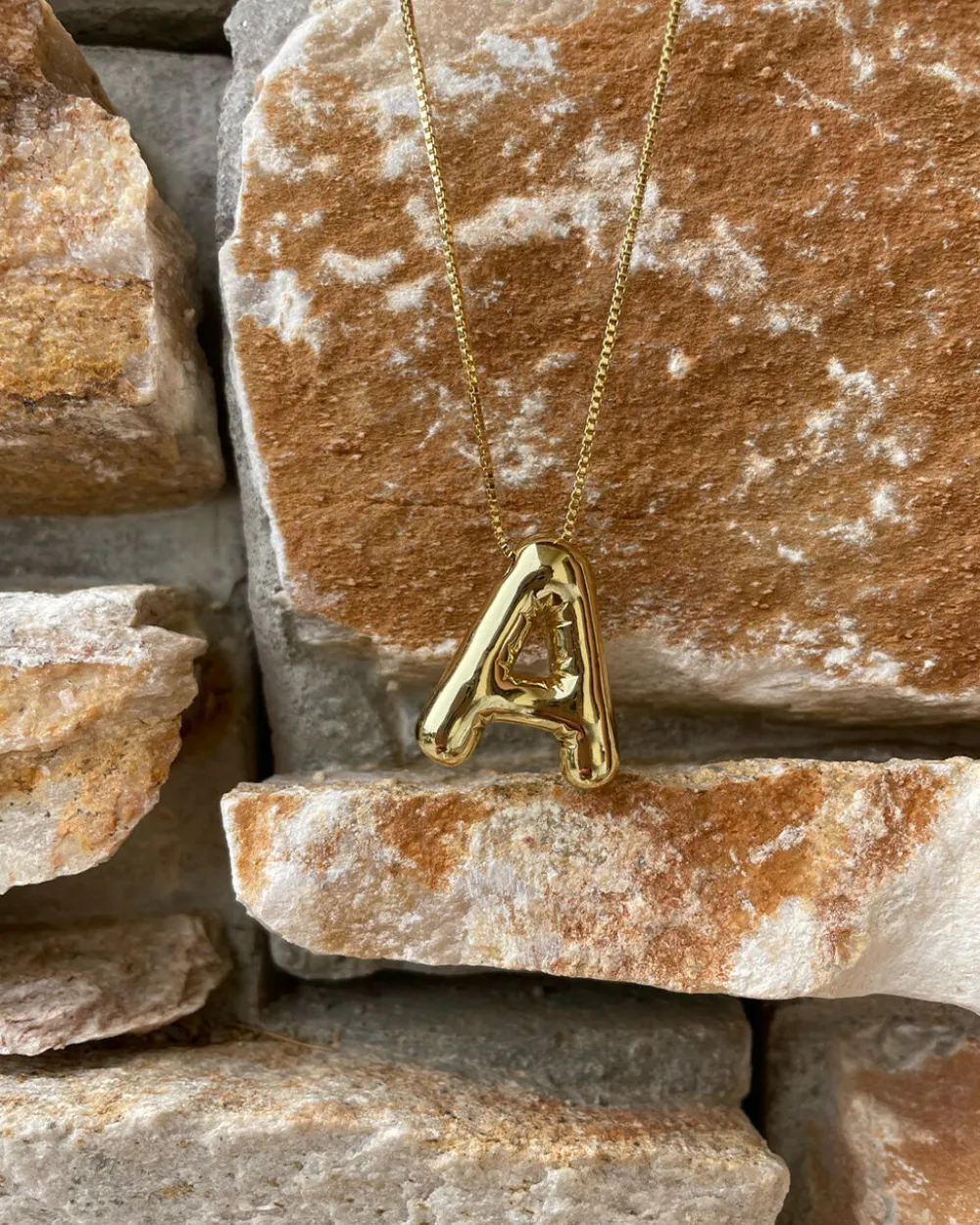 LA Blonde Balloon Initial Necklace^ Jewelry