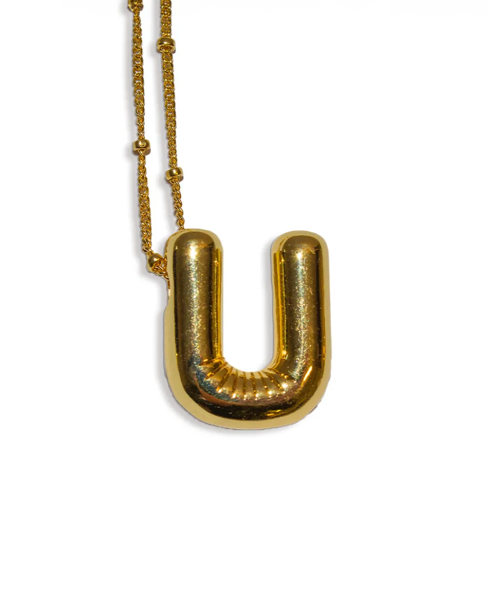 LA Blonde Balloon Initial Necklace^ Jewelry