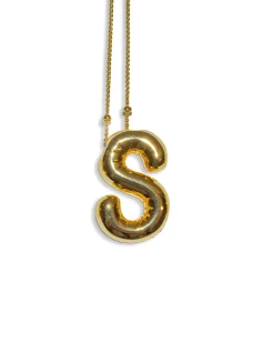 LA Blonde Balloon Initial Necklace^ Jewelry