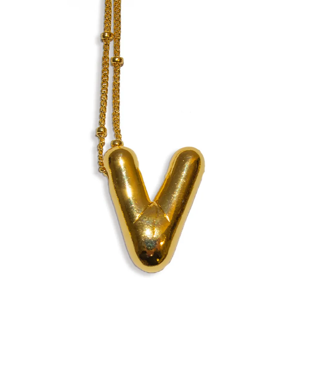 LA Blonde Balloon Initial Necklace^ Jewelry