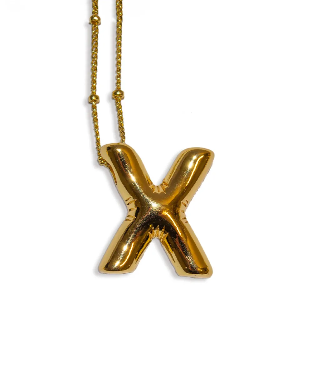 LA Blonde Balloon Initial Necklace^ Jewelry
