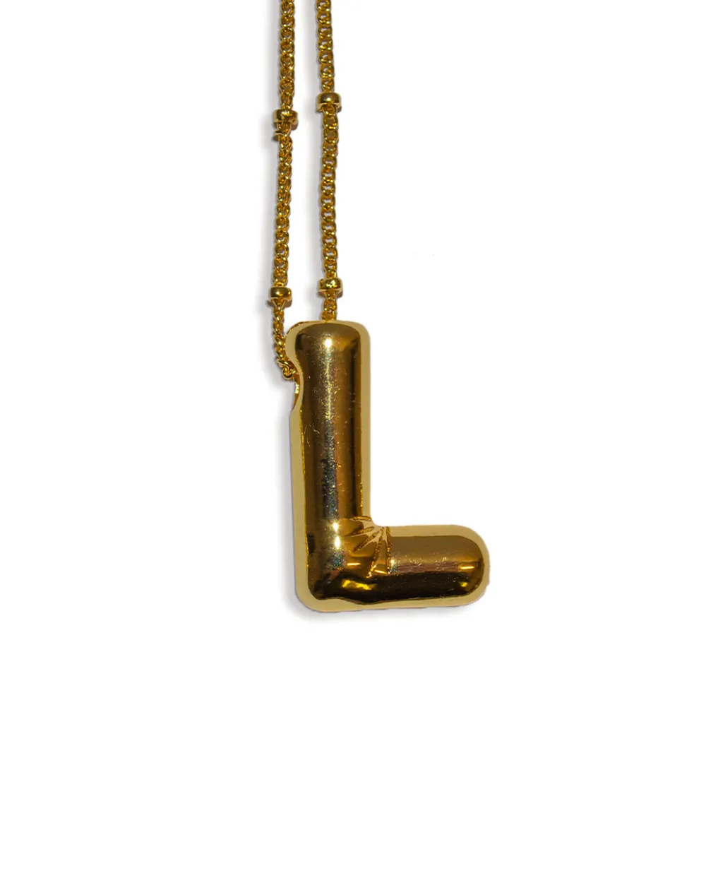 LA Blonde Balloon Initial Necklace^ Jewelry