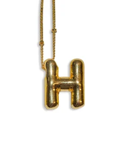 LA Blonde Balloon Initial Necklace^ Jewelry
