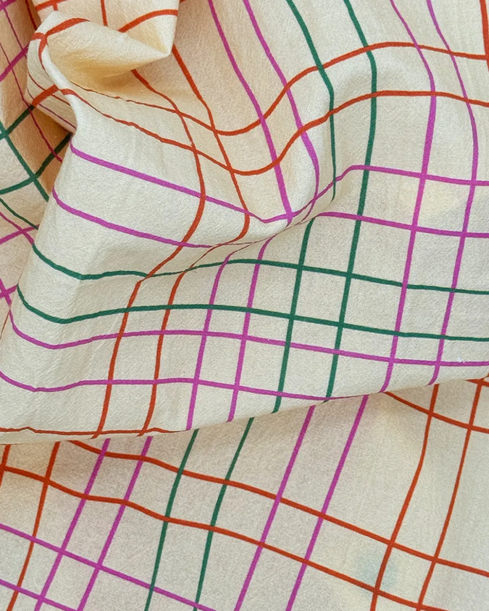 ban.do x Julie Peach ban.do Plaid Tea Towel^ Kitchen + Bar