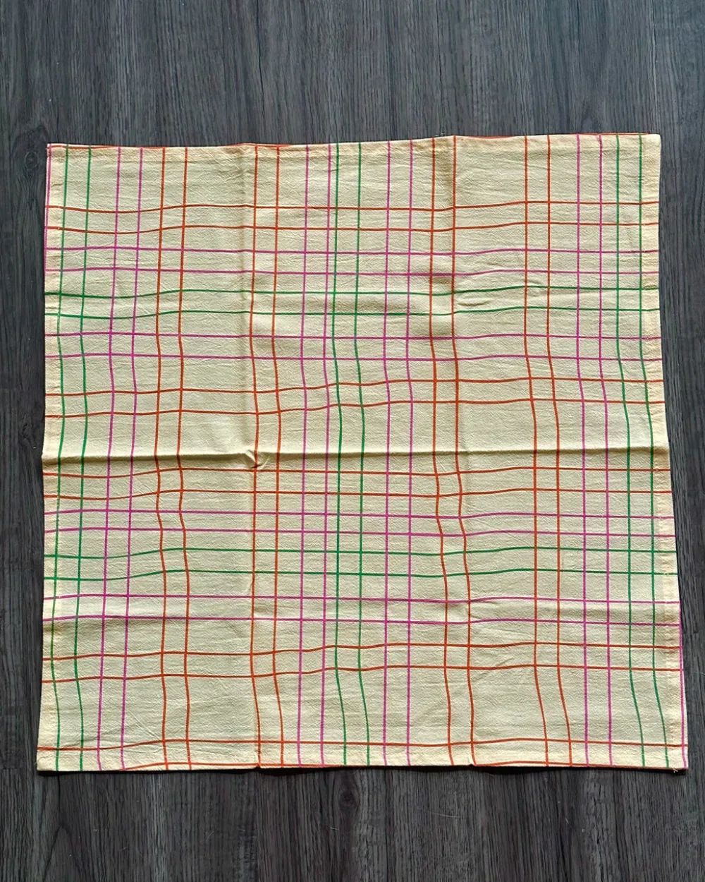 ban.do x Julie Peach ban.do Plaid Tea Towel^ Kitchen + Bar