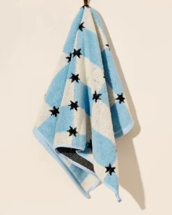 One & Only Paper Blue and White Star Checkers Terry Cloth Kitchen Towel^ Kitchen + Bar