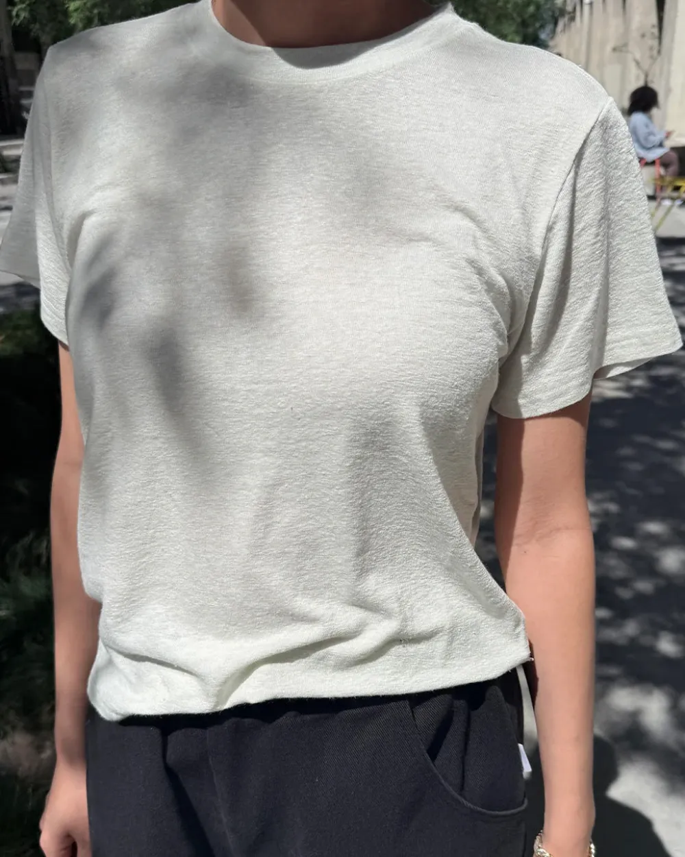 Le Bon Shoppe Bo Linen Blend Tee - Salt^ Tees + Sweatshirts