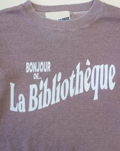 ban.do x Best Regards Bonjour De La Bibliothèque Sweatshirt - Rosewood^ Tees + Sweatshirts