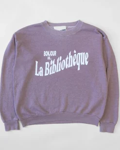ban.do x Best Regards Bonjour De La Bibliothèque Sweatshirt - Rosewood^ Tees + Sweatshirts