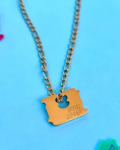 The Peach Fuzz Bread Winner Necklace^ Jewelry