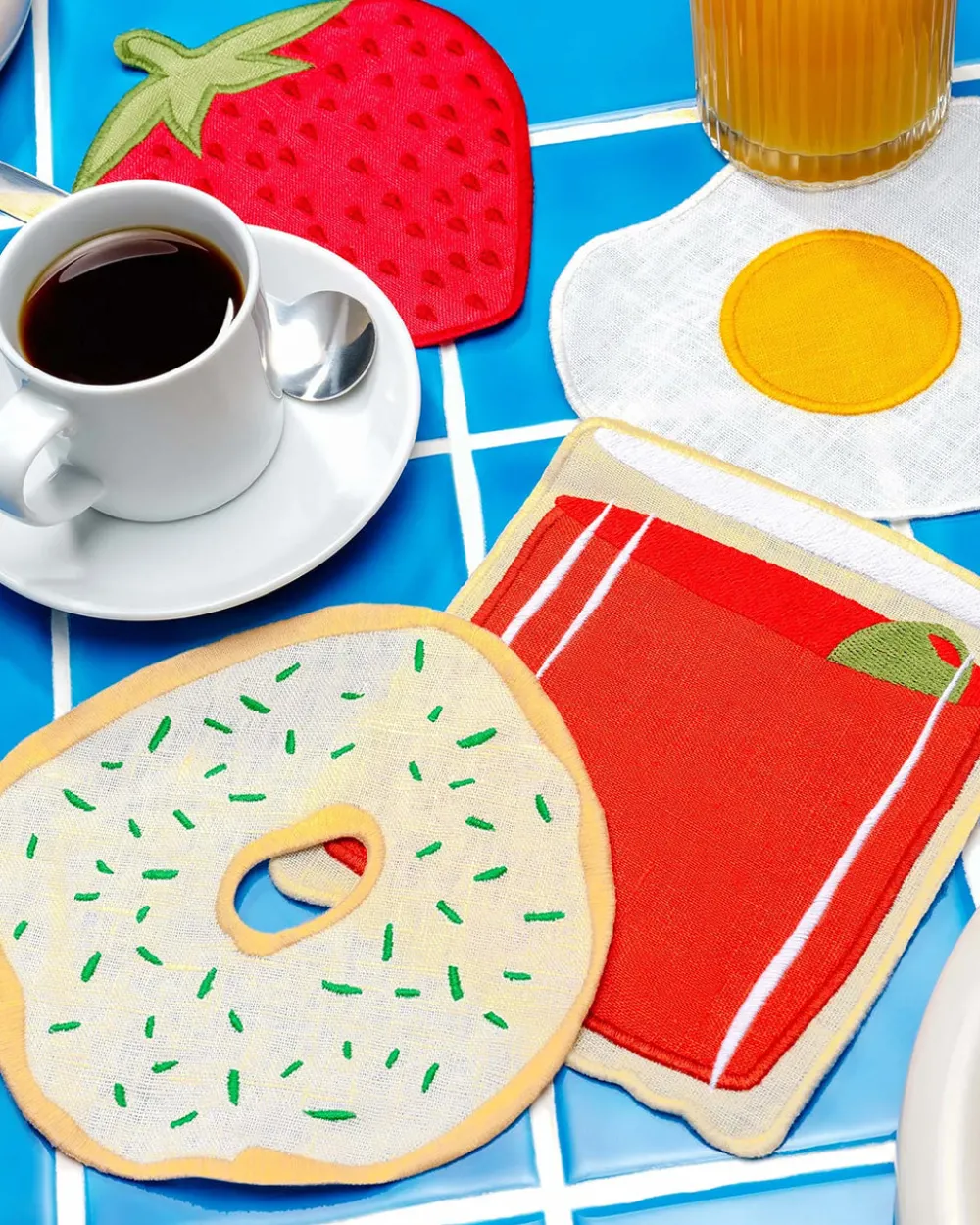Piecework Puzzles Brunch Cocktail Napkins - Set Of 4^ Kitchen + Bar