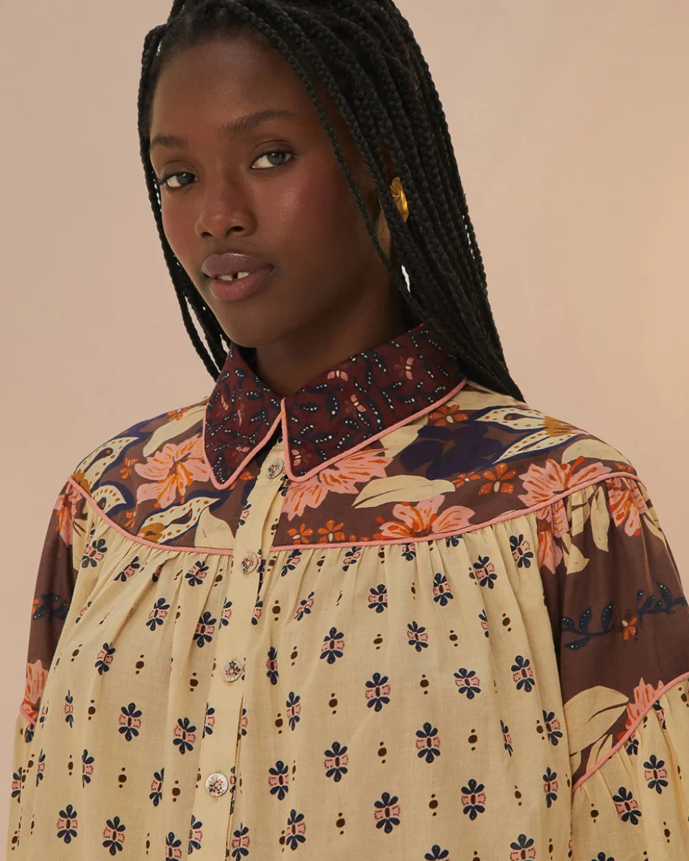Farm Rio Burgundy Ainika Chill Blouse^ Tops