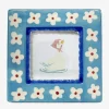 ChagoArt Ceramic Photo Frame - Blue Flowers^ Home + Décor