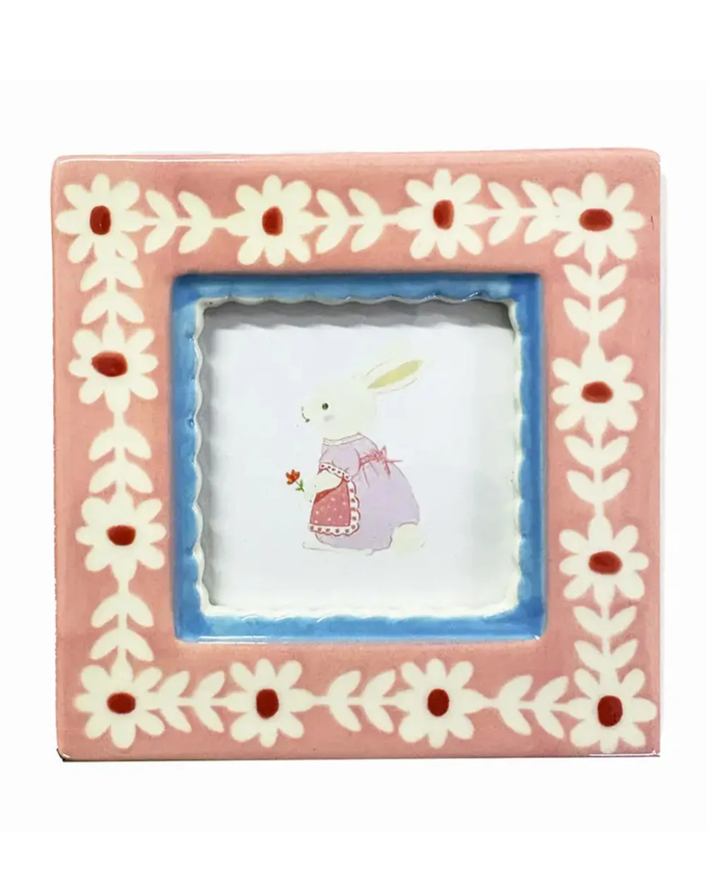 ChagoArt Ceramic Photo Frame - Pink Flowers^ Home + Décor