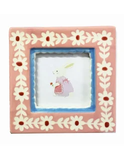 ChagoArt Ceramic Photo Frame - Pink Flowers^ Desk Accessories