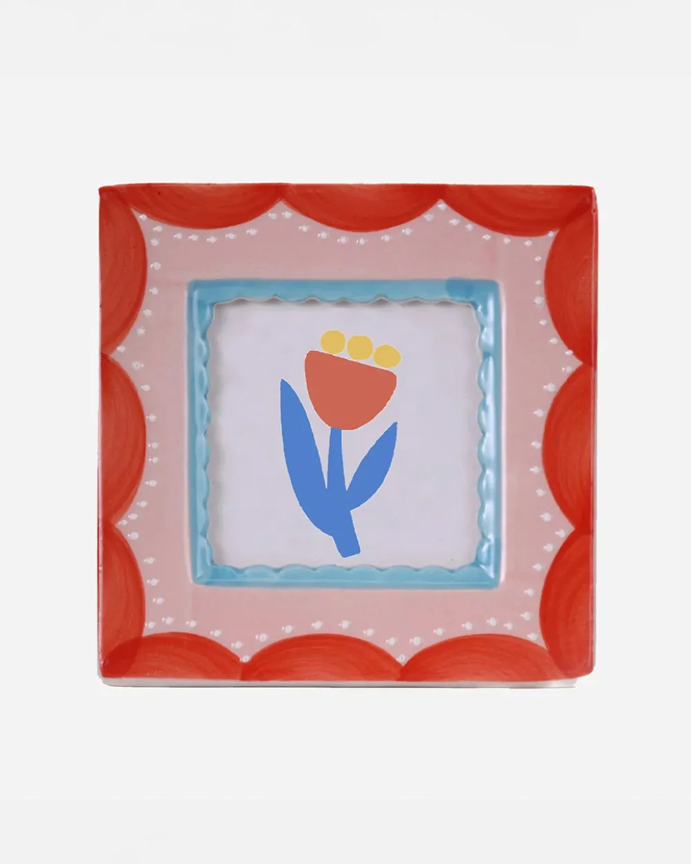 ChagoArt Ceramic Photo Frame - Red Scallop^ Desk Accessories