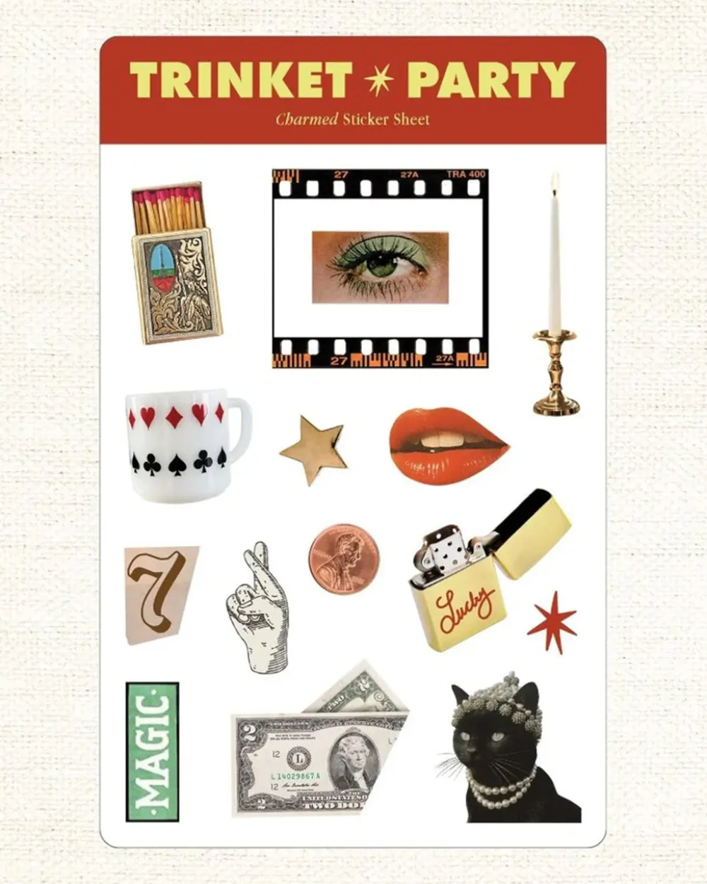 Trinket Party Charmed Sticker Sheets^ Stickers + Tape