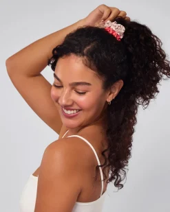 Kitsch Cherry Blossom Ruched Satin Scrunchies - Set of 5^ Hats + Hair