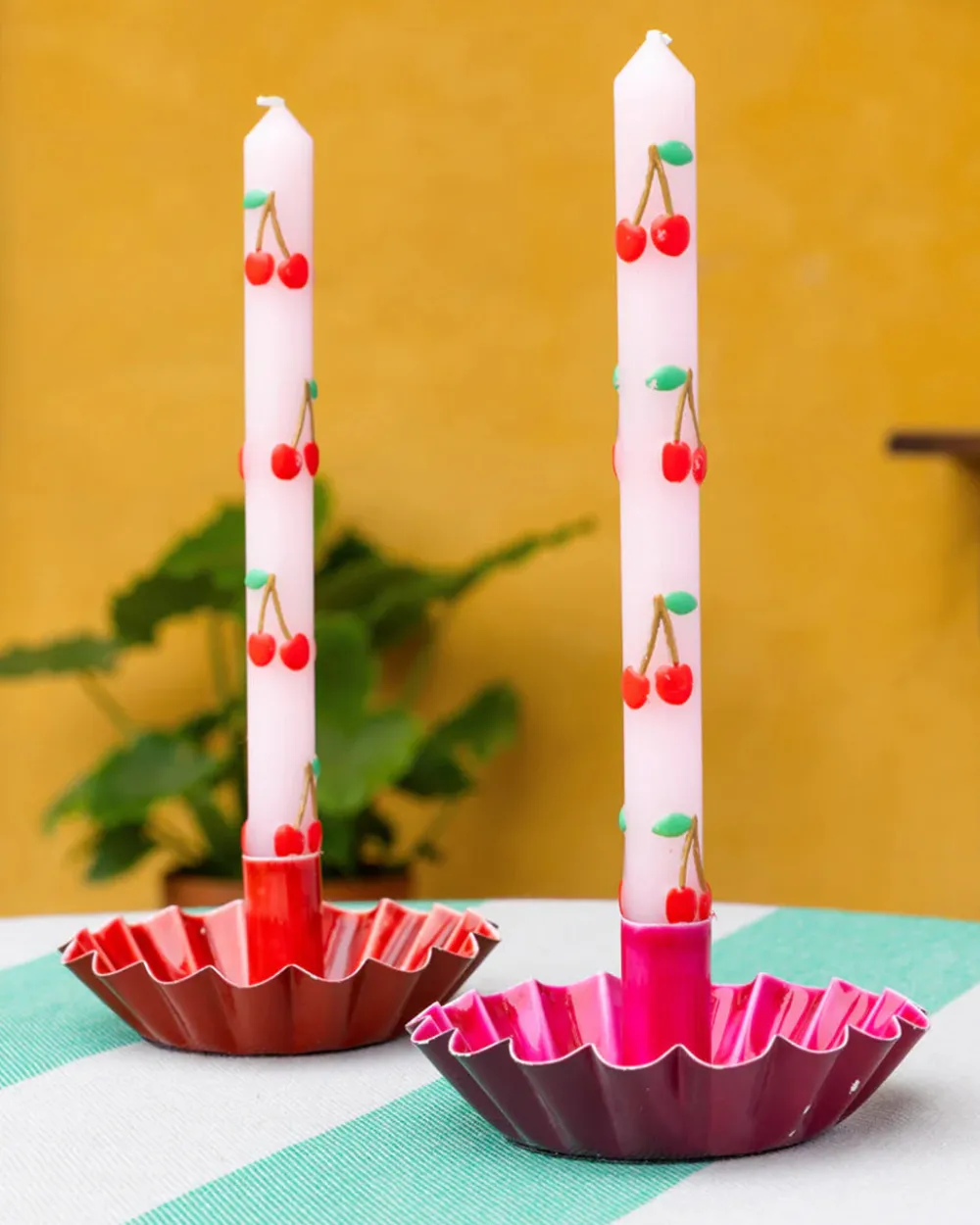 Talking Tables USA Cherry Dinner Candles - Set of 2^ Candles + Home Fragrance