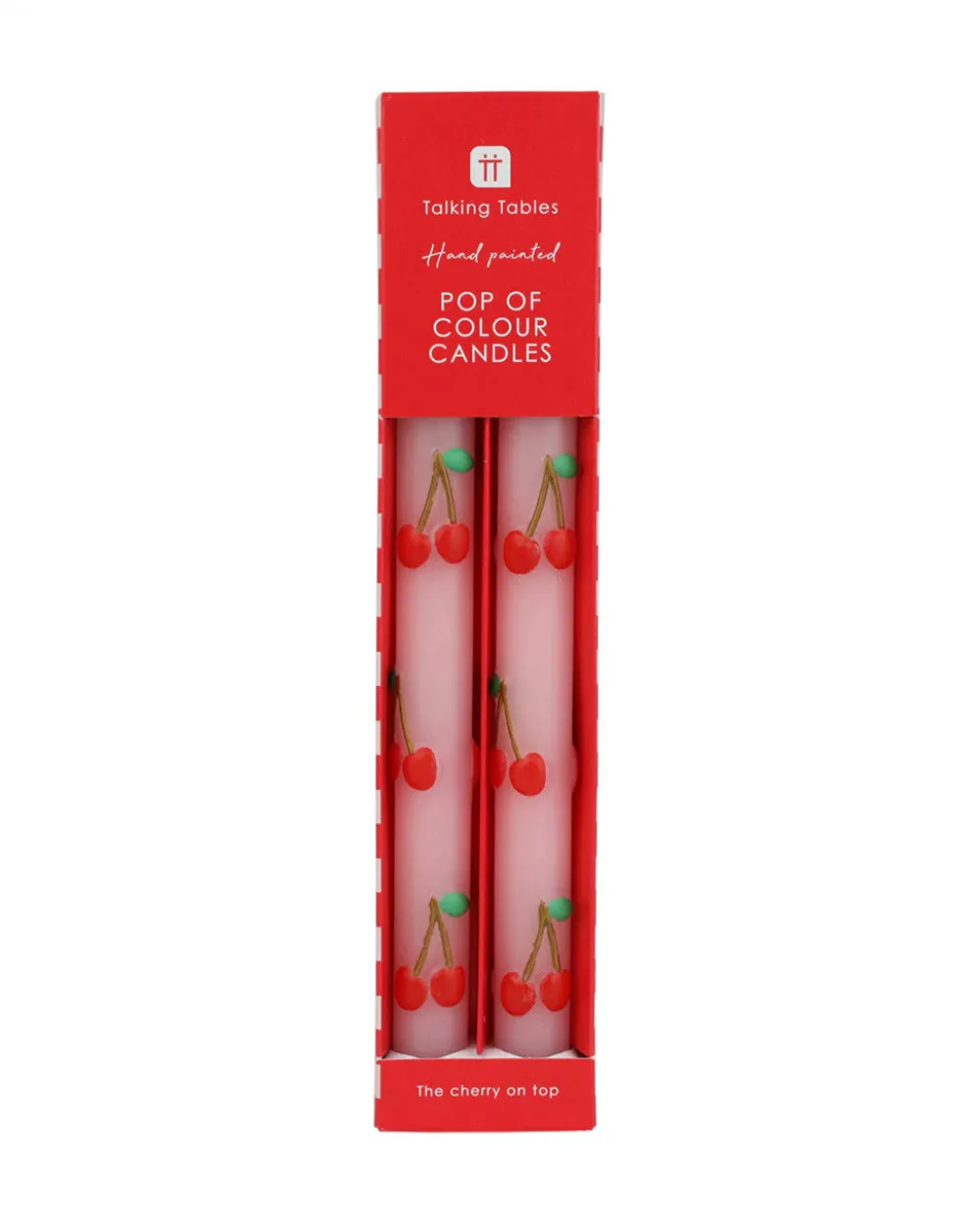 Talking Tables USA Cherry Dinner Candles - Set of 2^ Candles + Home Fragrance