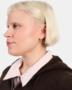 Chunks Classic Headband - Olive Check^ Hats + Hair