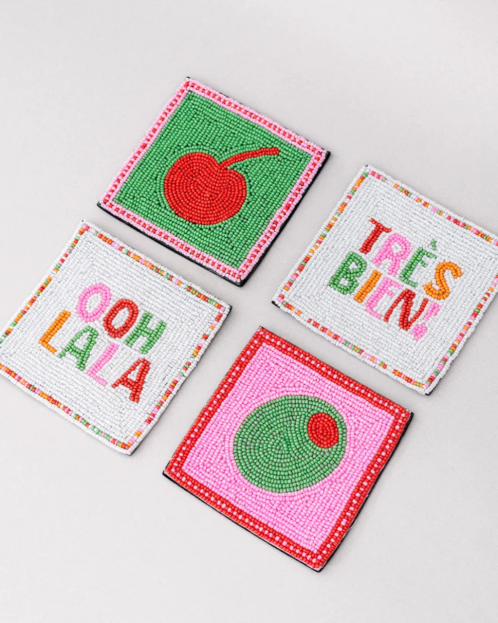 ban.do Cocktail Beaded Coaster Set^ Kitchen + Bar|Home + Décor