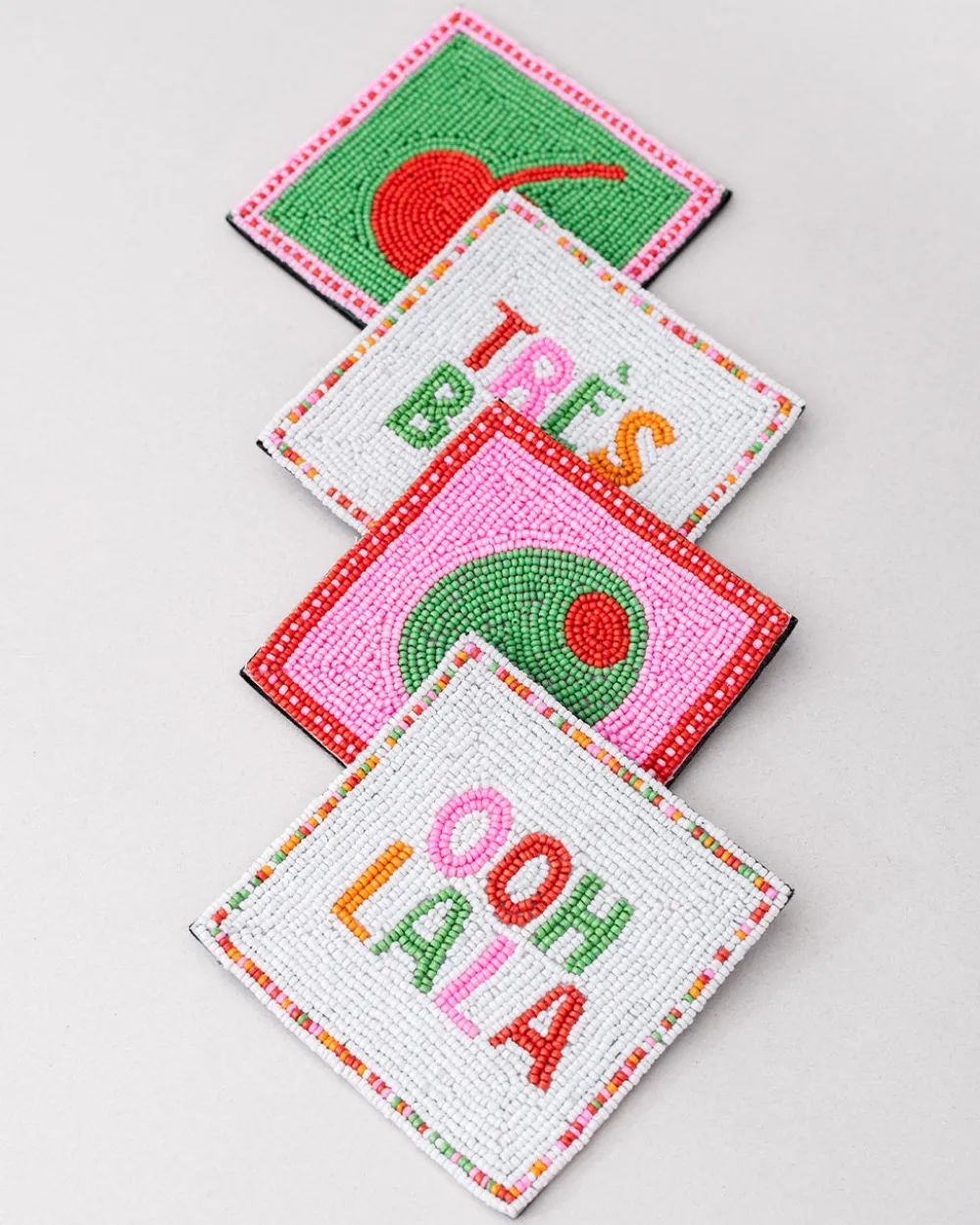 ban.do Cocktail Beaded Coaster Set^ Kitchen + Bar|Home + Décor