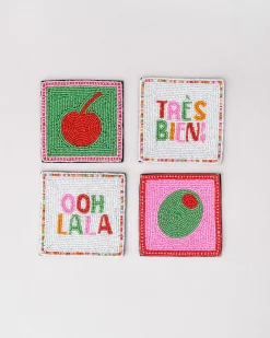 ban.do Cocktail Beaded Coaster Set^ Kitchen + Bar|Home + Décor
