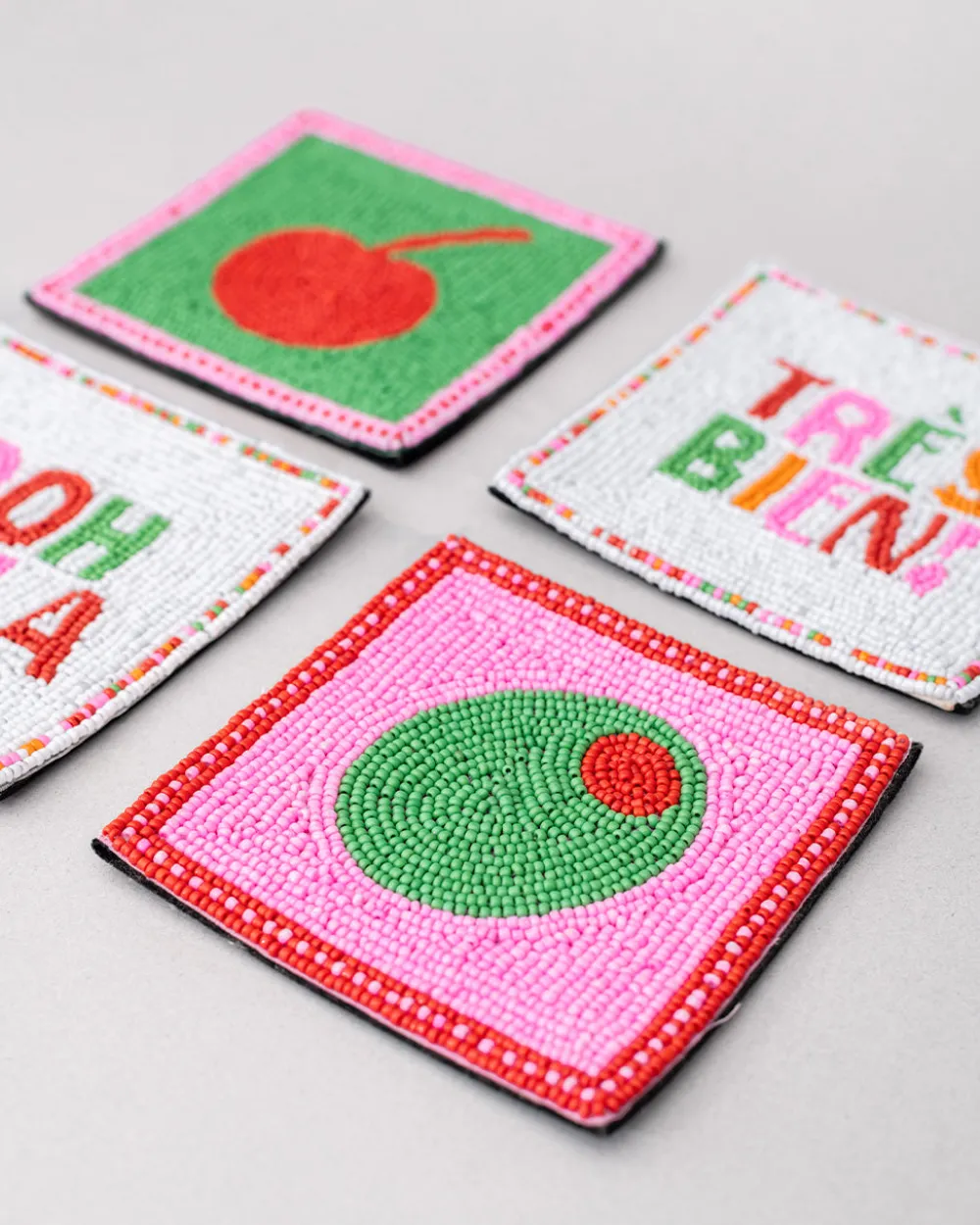 ban.do Cocktail Beaded Coaster Set^ Kitchen + Bar|Home + Décor