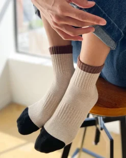 Le Bon Shoppe Color Block Girlfriend Socks - Black Coffee^ Socks + Slippers