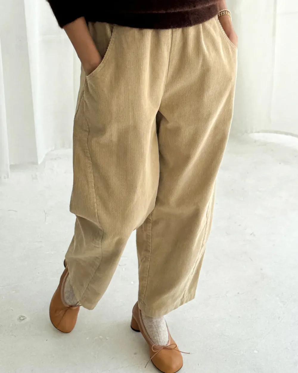Le Bon Shoppe Corduroy Arc Pants - Khaki^ Bottoms