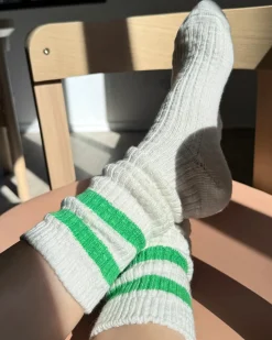 Le Bon Shoppe Cottage Varsity Socks - Green Varsity^ Socks + Slippers