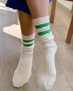 Le Bon Shoppe Cottage Varsity Socks - Green Varsity^ Socks + Slippers