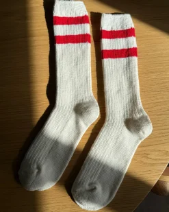 Le Bon Shoppe Cottage Varsity Socks - Red Varsity^ Socks + Slippers
