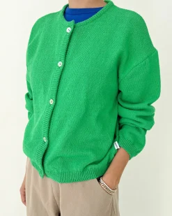 Le Bon Shoppe Cotton Leila Cardigan - Spring Green^ Sweaters