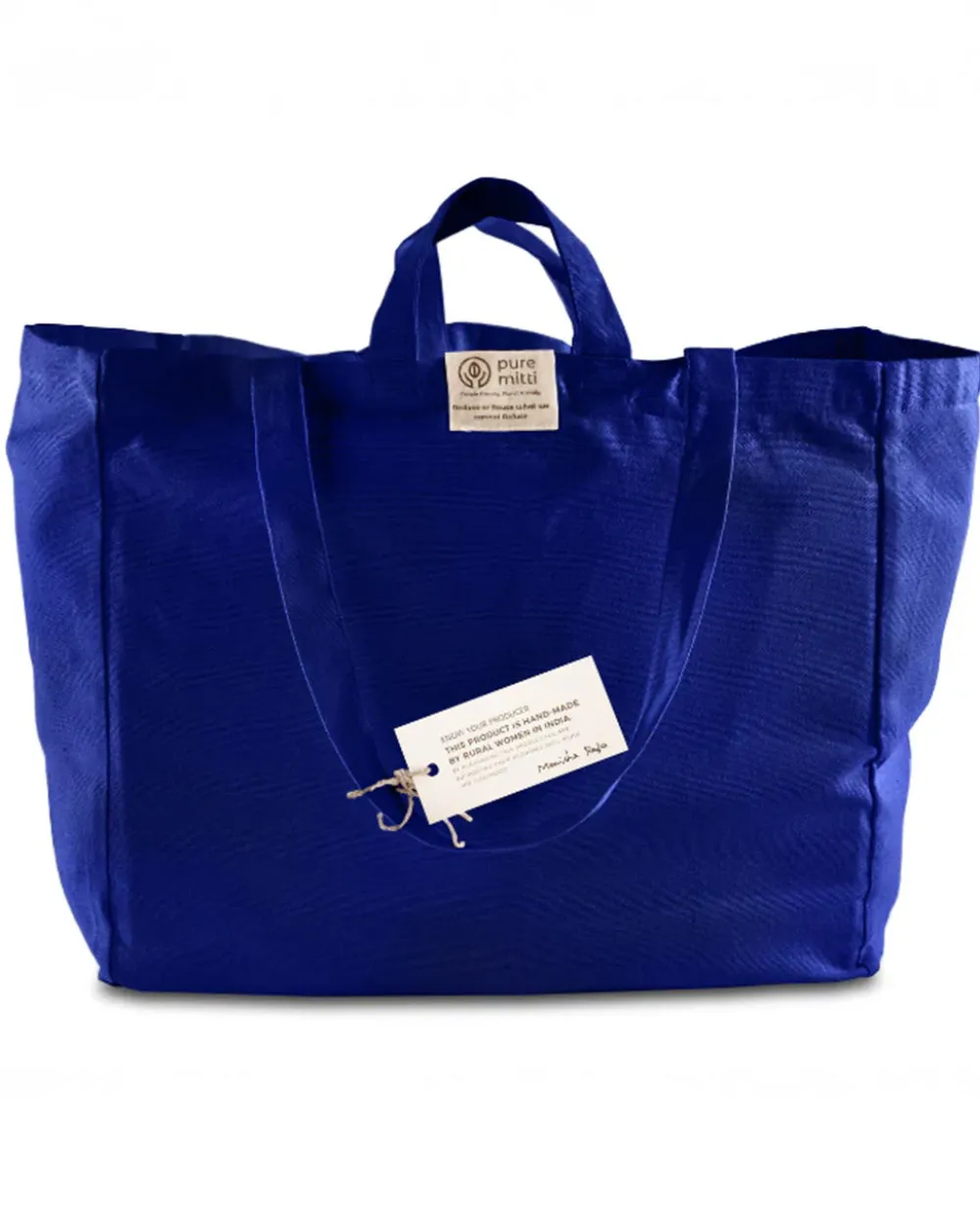 Pure Mitti Cotton 4-Pocket Tote Bag - Indigo^ Bags