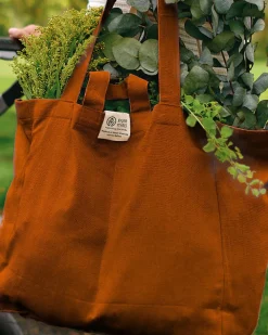 Pure Mitti Cotton 6-Pocket Tote Bag - Terracotta^ Bags