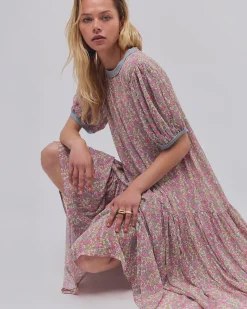 Free People Courtside Crush Maxi Dress - Blush Combo^ Dresses + Jumpsuits