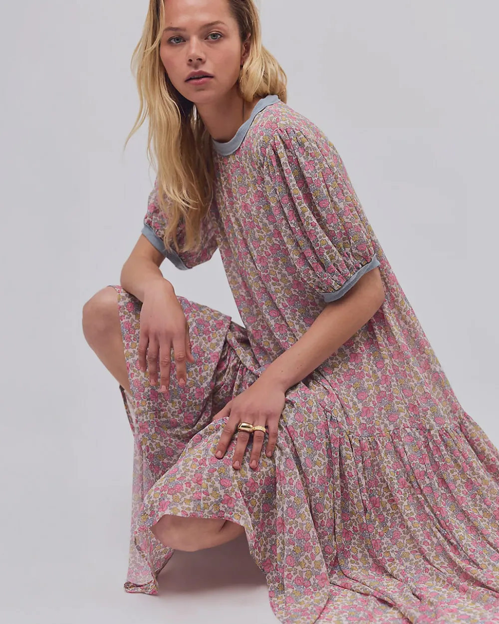 Free People Courtside Crush Maxi Dress - Blush Combo^ Dresses + Jumpsuits
