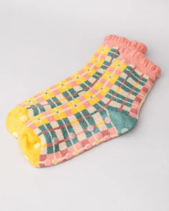 ban.do Cozy Grip Socks - Plaid^ Socks + Slippers