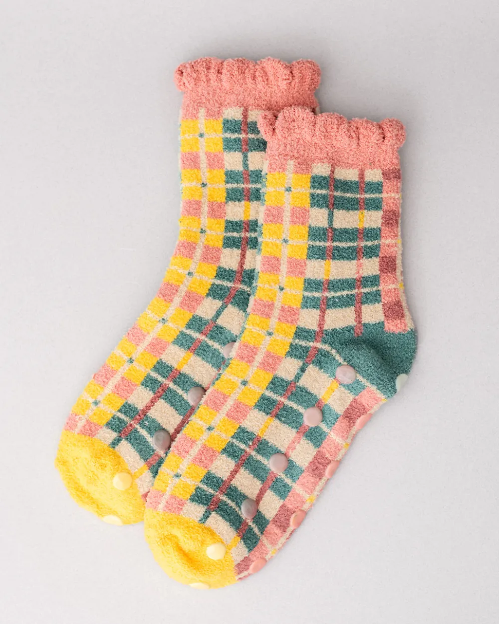 ban.do Cozy Grip Socks - Plaid^ Socks + Slippers