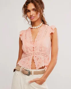 Free People Day Dreamer Top - Peachie Pie^ Tops