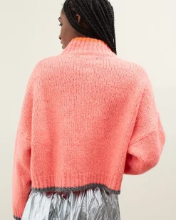 Dr. Bloom Ding Ding Cardigan - Coral^ Sweaters