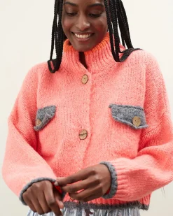 Dr. Bloom Ding Ding Cardigan - Coral^ Sweaters