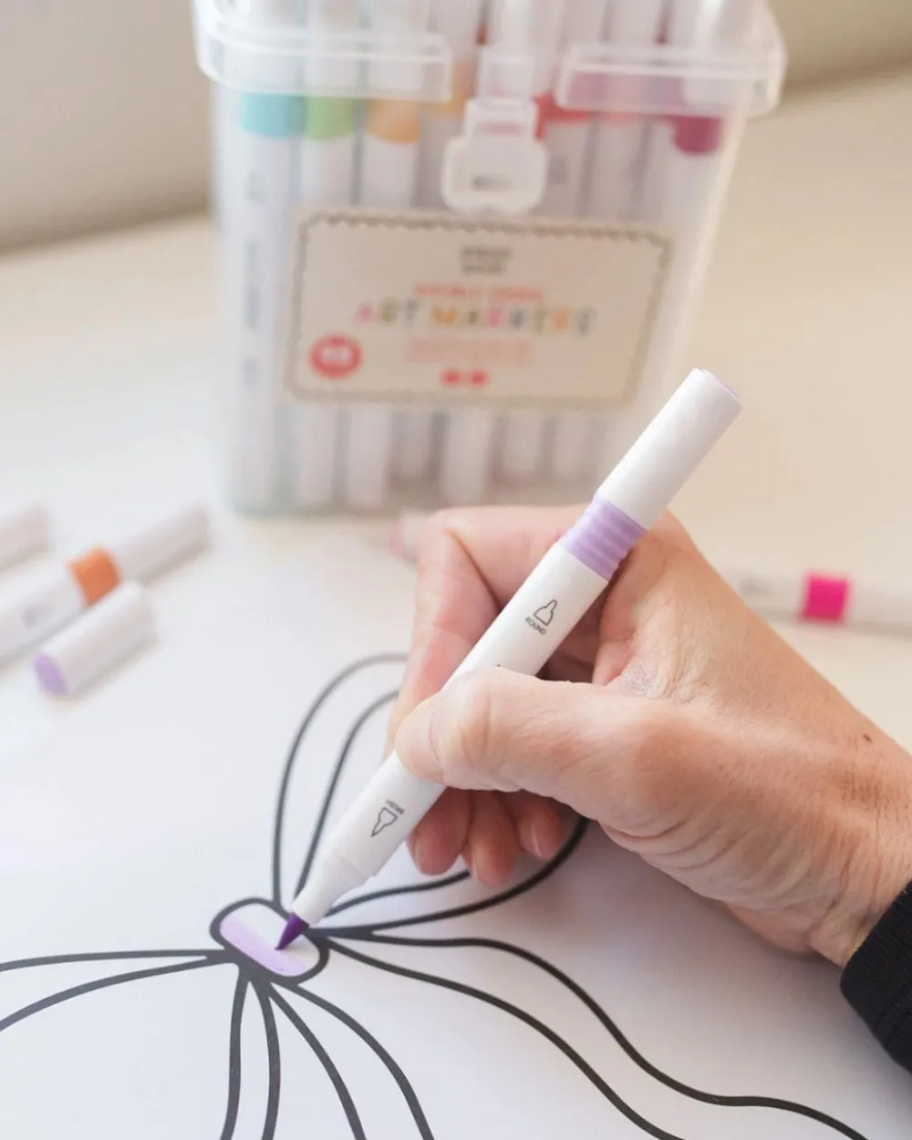 Pippi Post Dual Tip Art Markers Set^ Writing Supplies
