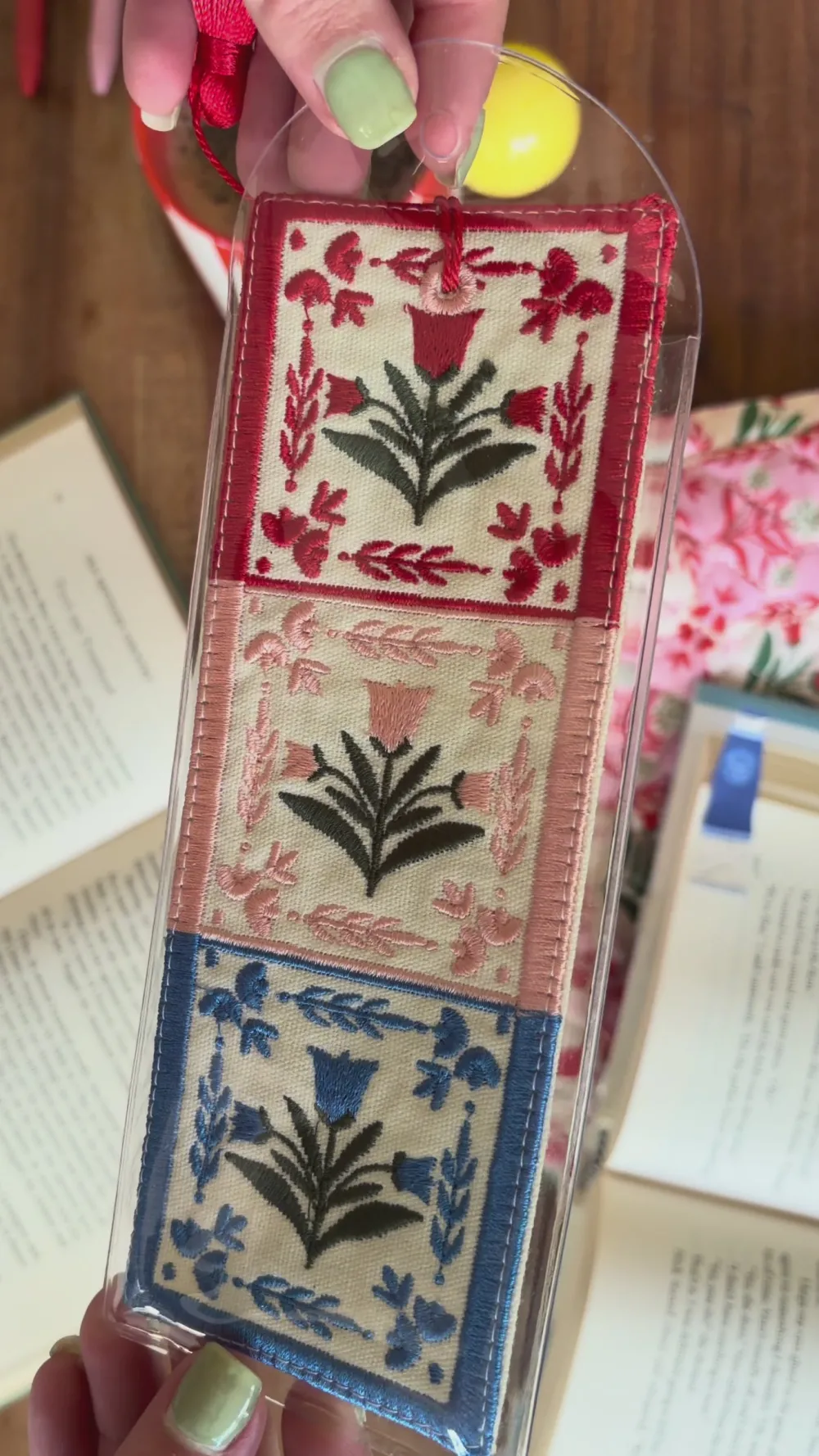 ban.do Embroidered Bookmark - Folk Floral^ Books