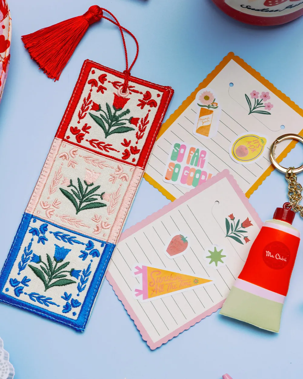 ban.do Embroidered Bookmark - Folk Floral^ Books