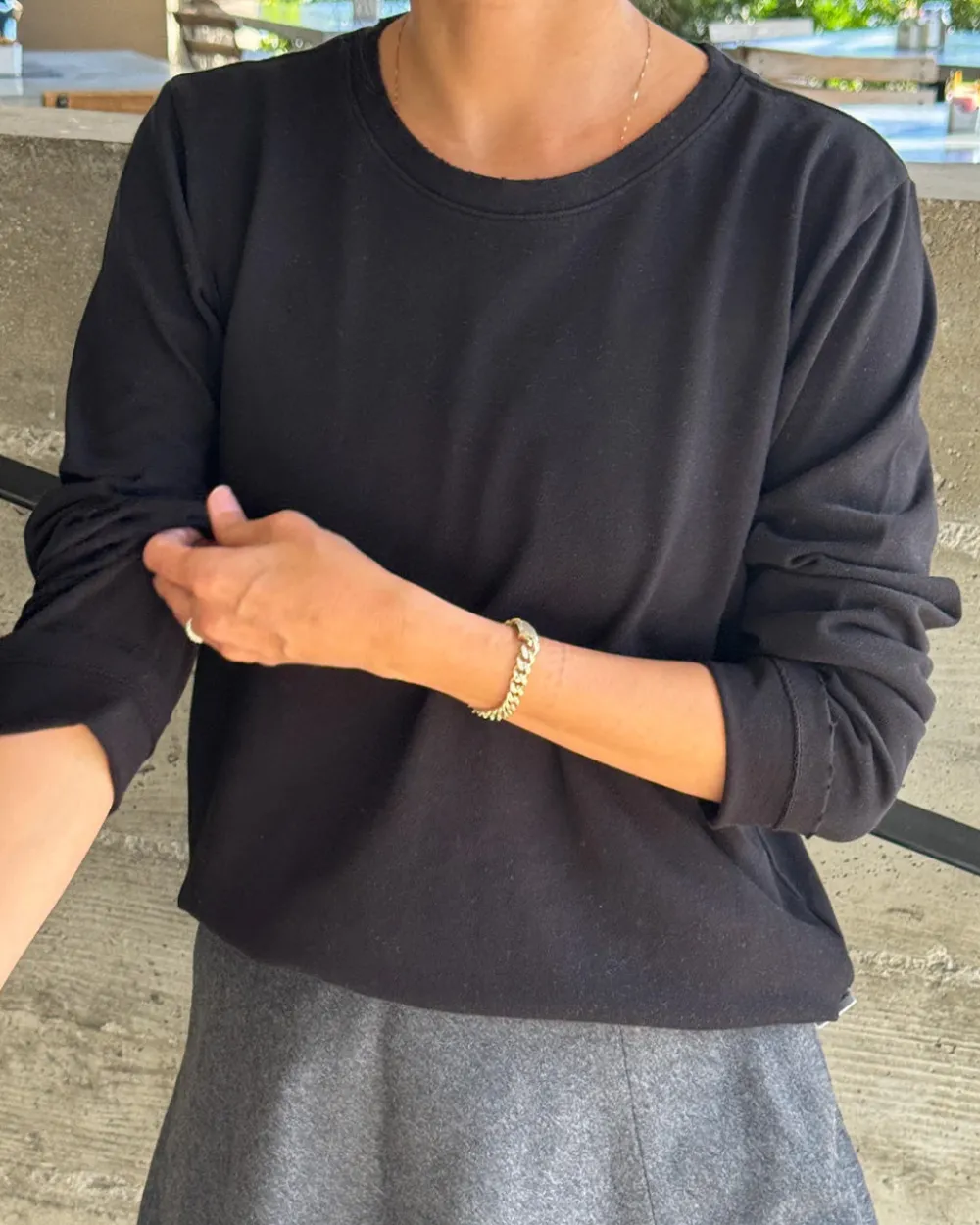 Le Bon Shoppe Everyday Long Sleeve Tee - True Black^ Tees + Sweatshirts